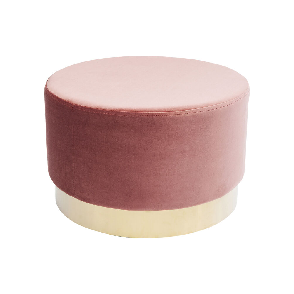 Pouf Cherry rosa/ottone Ø55cm