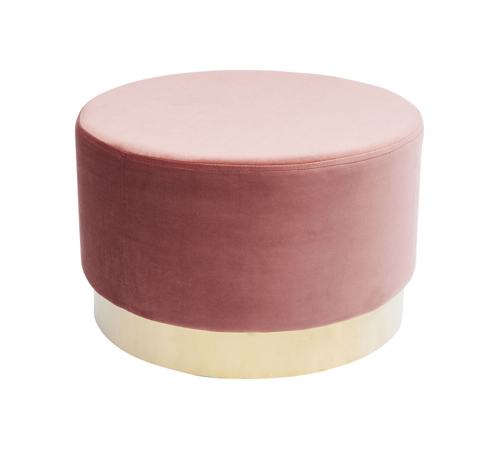 Pouf Cherry rosa/ottone Ø55cm