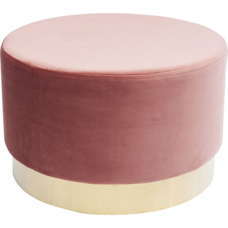 Pouf Cherry rosa/ottone Ø55cm