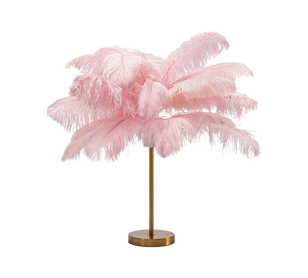 Lampada da tavolo Feather Palm Rosa 60cm