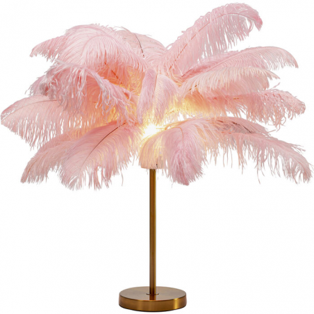 Lampada da tavolo Feather Palm Rosa 60cm