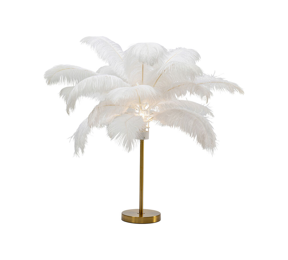 Lampada da tavolo Feather Palm bianco 60cm