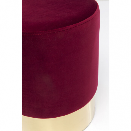 Pouf Cherry bordeaux/ottone Ø35cm