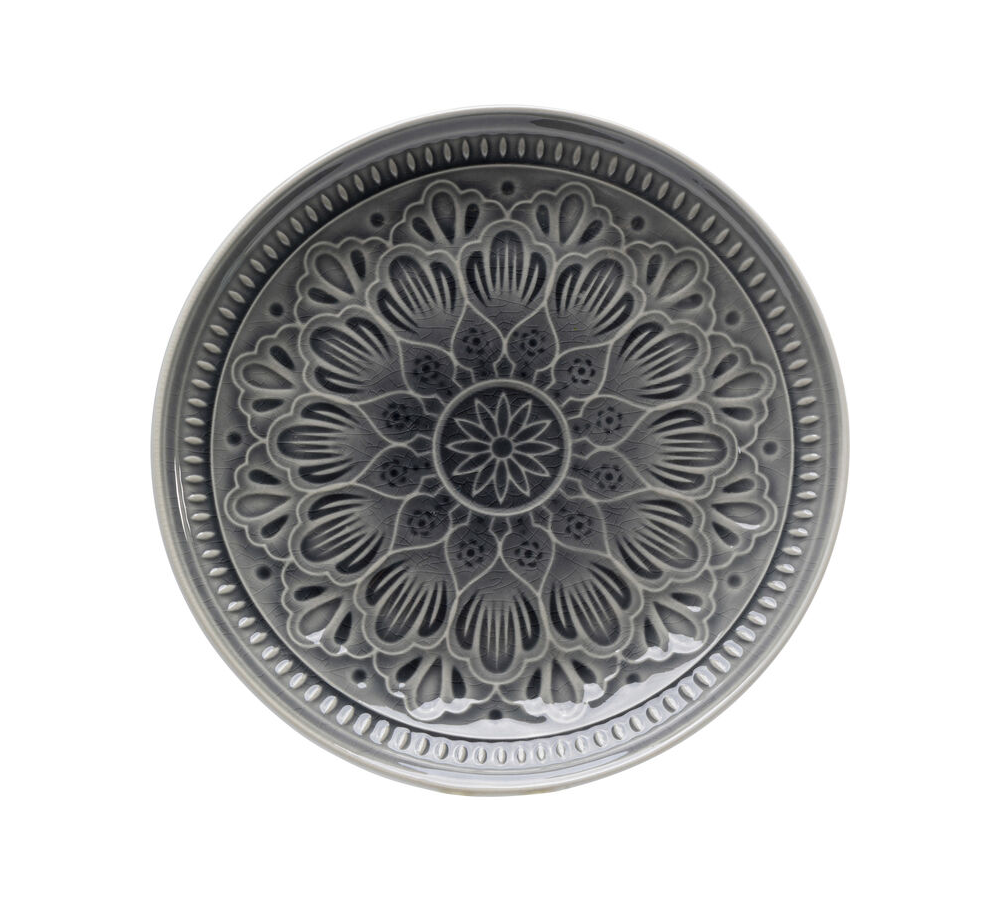 Piatto Sicilia Mandala grigio Ø21cm